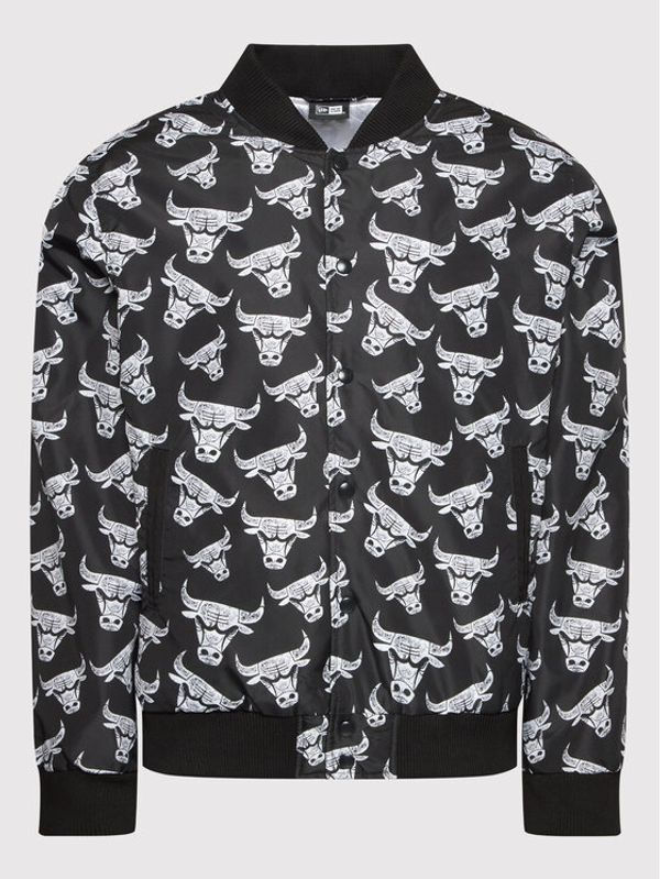 New Era New Era Яке бомбър Chicago Bulls All Over Logo 12893178 Черен Regular Fit