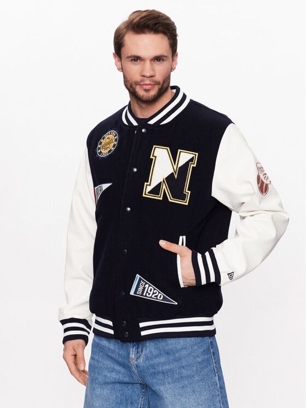 New Era New Era Яке бомбър Heritage All Over Patch 60332225 Тъмносин Regular Fit