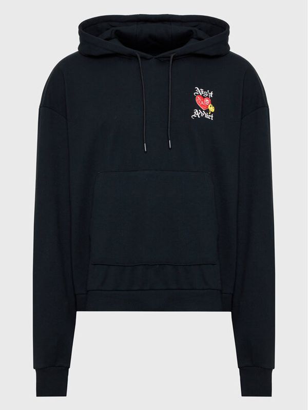 Night Addict Night Addict Суитшърт MSS-NA516HEART Черен Relaxed Fit
