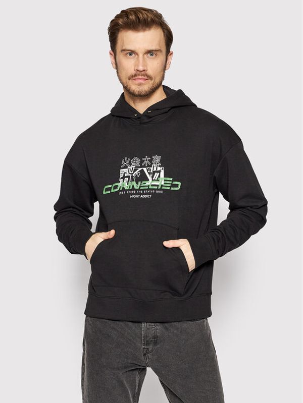 Night Addict Night Addict Суитшърт MSS-NA575DUO Черен Relaxed Fit