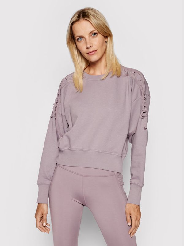 Nike Nike Суитшърт Cropped Fleece Laced Training Crew DA0447 Виолетов Oversized Fit