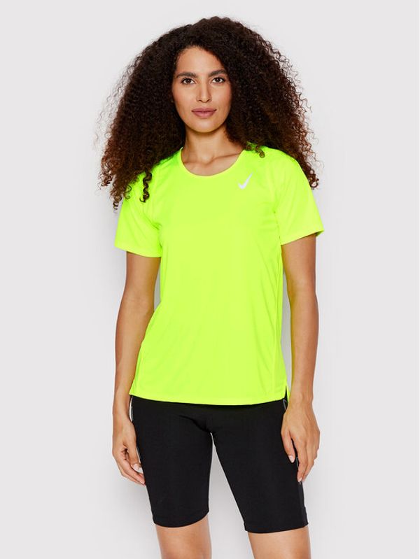 Nike Nike Тениска от техническо трико Race DD5927 Жълт Slim Fit