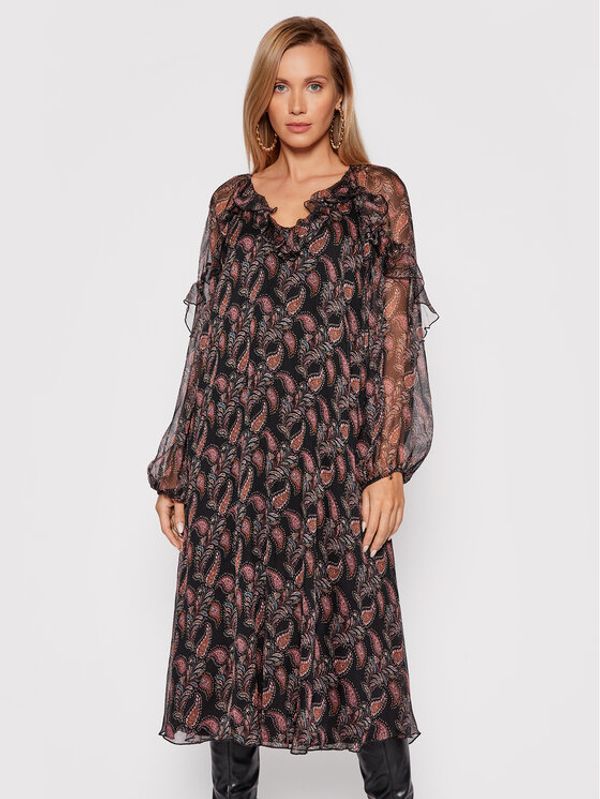 Nissa Nissa Ежедневна рокля RC12608 Черен Relaxed Fit