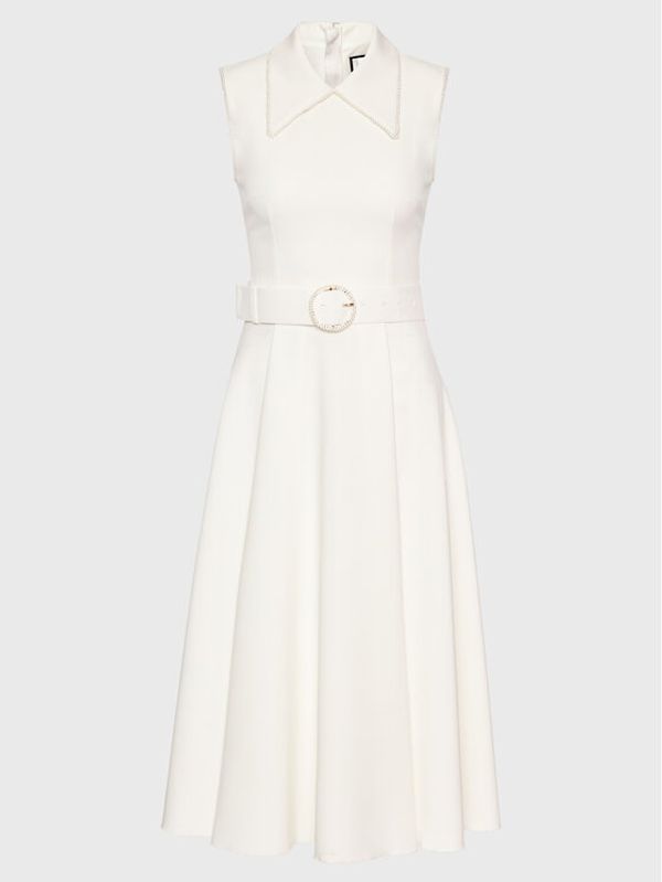 Nissa Nissa Ежедневна рокля RZ13909 Бял Regular Fit