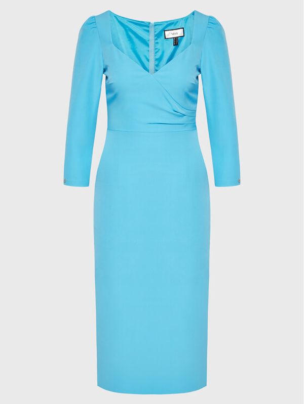 Nissa Nissa Ежедневна рокля RZ13994 Син Slim Fit