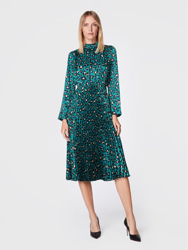 Nissa Nissa Коктейлна рокля RZ13357 Зелен Regular Fit