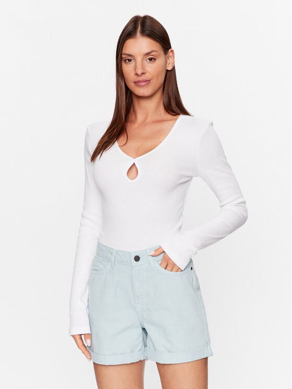Noisy May Noisy May Блуза 27026248 Бял Slim Fit