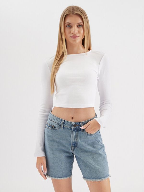 Noisy May Noisy May Блуза 27027280 Бял Slim Fit