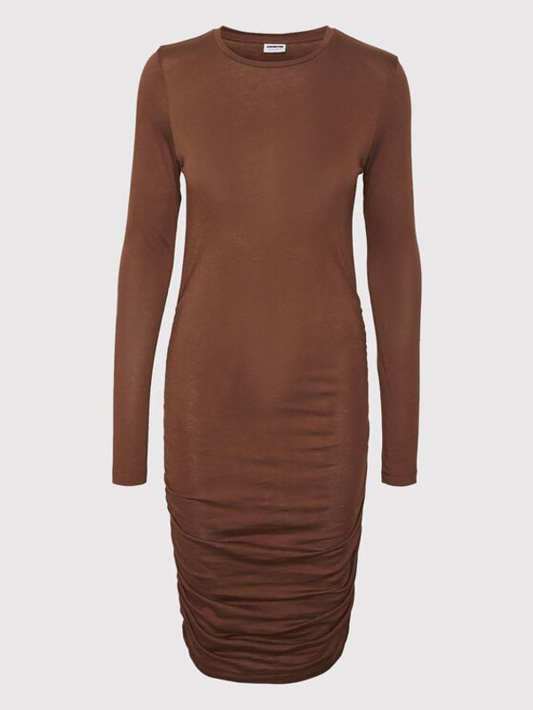 Noisy May Noisy May Ежедневна рокля April 27021283 Кафяв Slim Fit