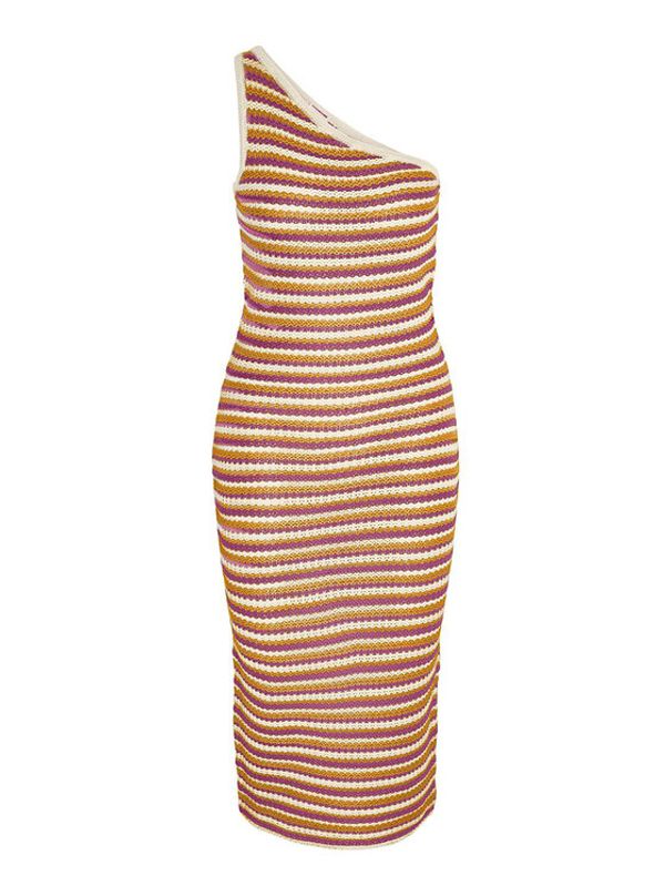 Noisy May Noisy May Плетена рокля 27025840 Бял Slim Fit