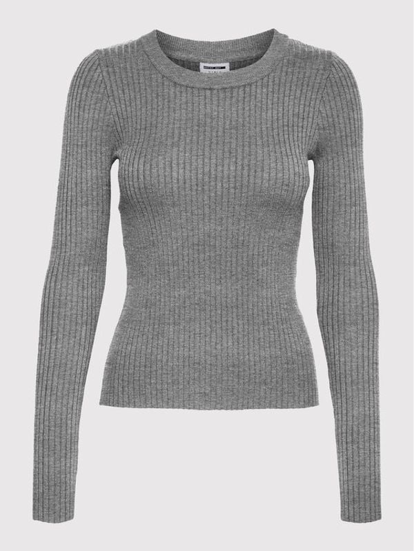 Noisy May Noisy May Пуловер Ship 27020928 Сив Slim Fit