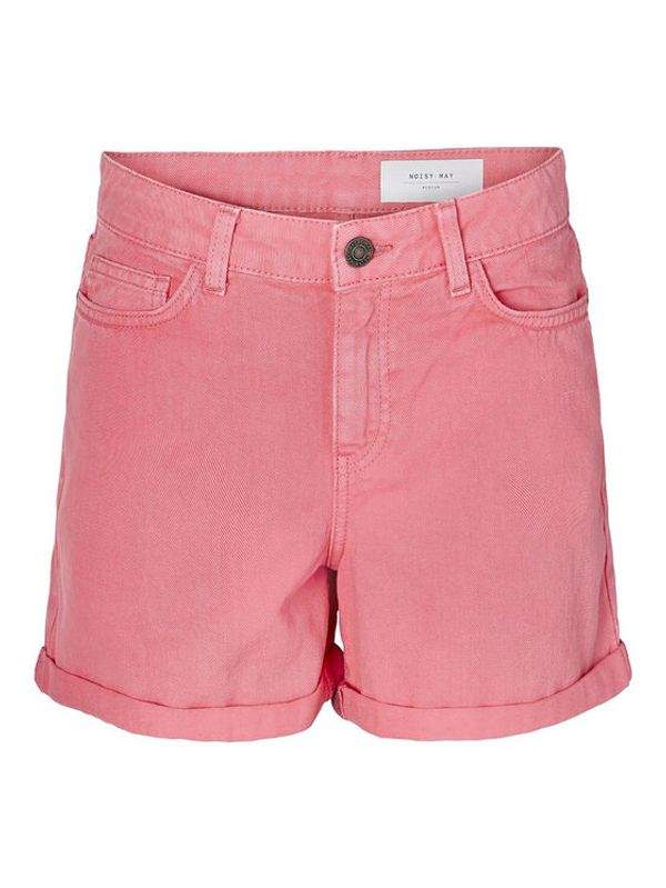 Noisy May Noisy May Шорти от плат 27012362 Червен Relaxed Fit