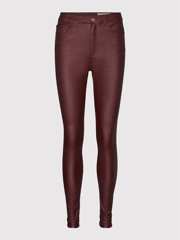 Noisy May Noisy May Текстилни панталони Callie 27013113 Бордо Skinny Fit