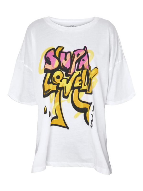 Noisy May Noisy May Тишърт 27024415 Бял Loose Fit