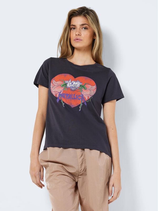 Noisy May Noisy May Тишърт Nate 27025331 Сив Regular Fit