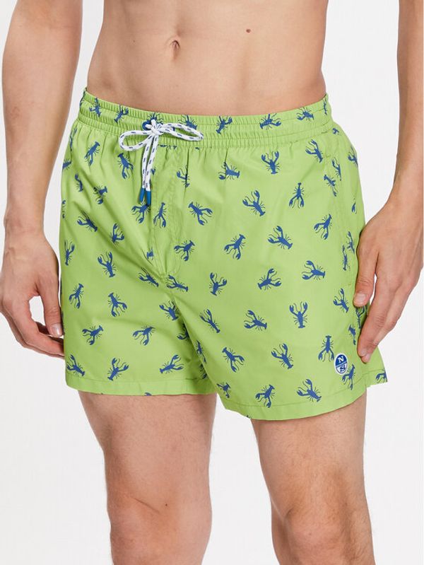 North Sails North Sails Плувни шорти 673573 Зелен Regular Fit