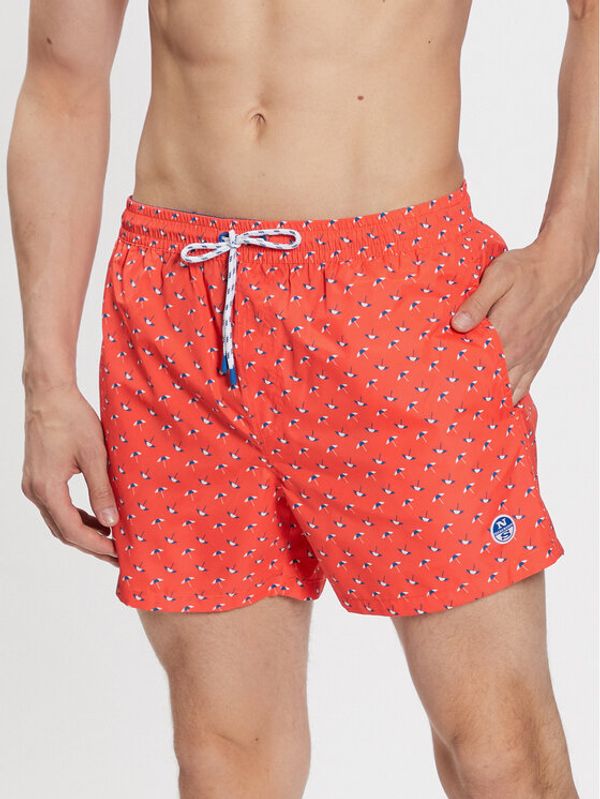 North Sails North Sails Плувни шорти Volley 673573 Червен Regular Fit