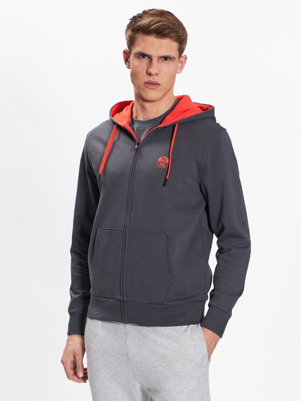 North Sails North Sails Суитшърт Logo 691067 Сив Regular Fit