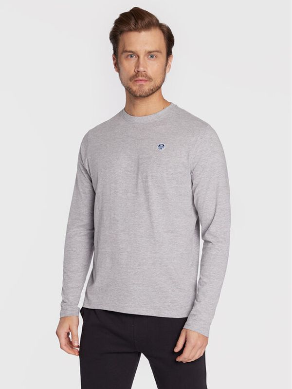 North Sails North Sails Тениска с дълъг ръкав 692813 Сив Regular Fit