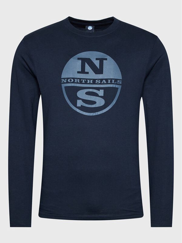 North Sails North Sails Тениска с дълъг ръкав Graphic 692816 Тъмносин Regular Fit