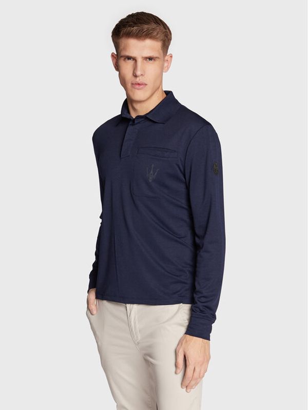 North Sails North Sails Тениска с яка и копчета MASERATI 452022 Тъмносин Regular Fit