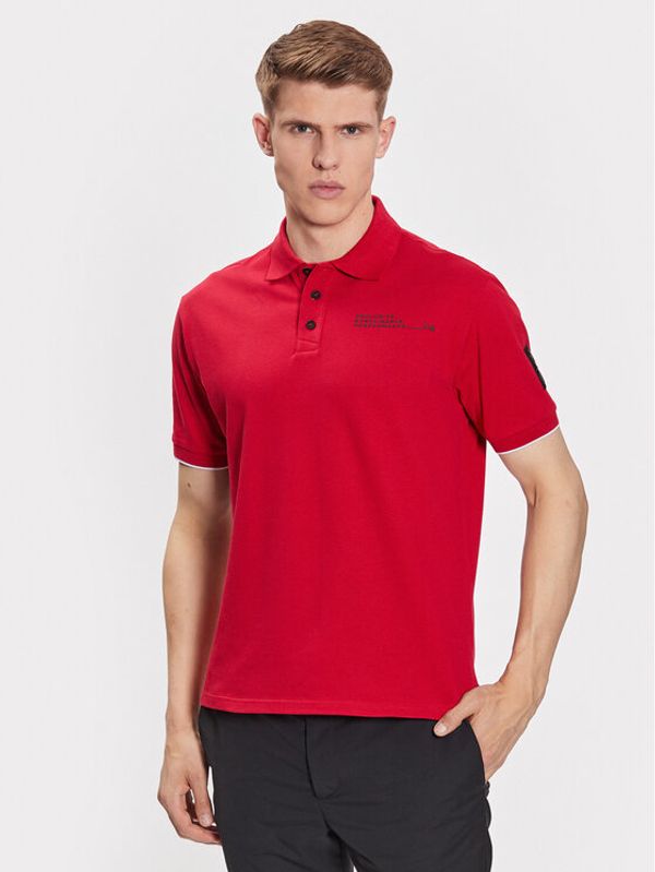 North Sails North Sails Тениска с яка и копчета Maserati 452027 Червен Regular Fit