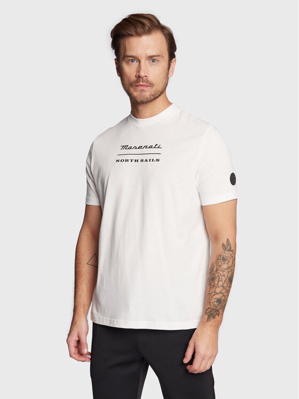 North Sails North Sails Тишърт MASERATI 452312 Бял Regular Fit
