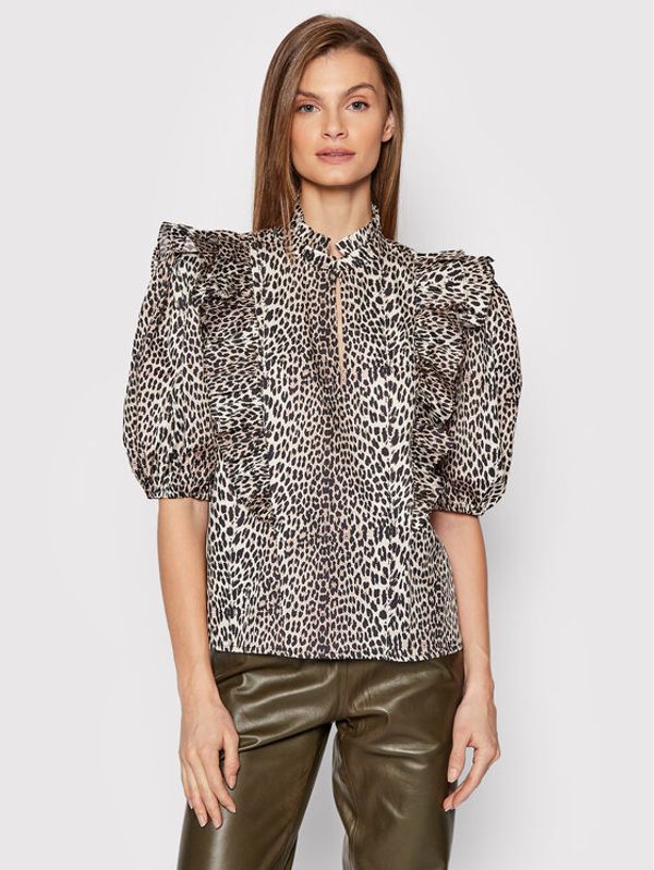 Notes Du Nord Notes Du Nord Блуза Blakely 12507 Кафяв Regular Fit