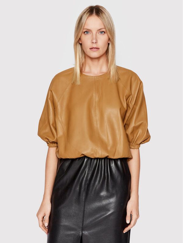 Notes Du Nord Notes Du Nord Блуза Chia 12598 Кафяв Regular Fit