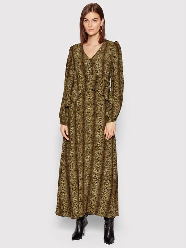 Notes Du Nord Notes Du Nord Ежедневна рокля Berry 12523 Зелен Regular Fit