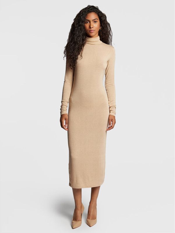 Notes Du Nord Notes Du Nord Плетена рокля Bea 12547 Бежов Slim Fit