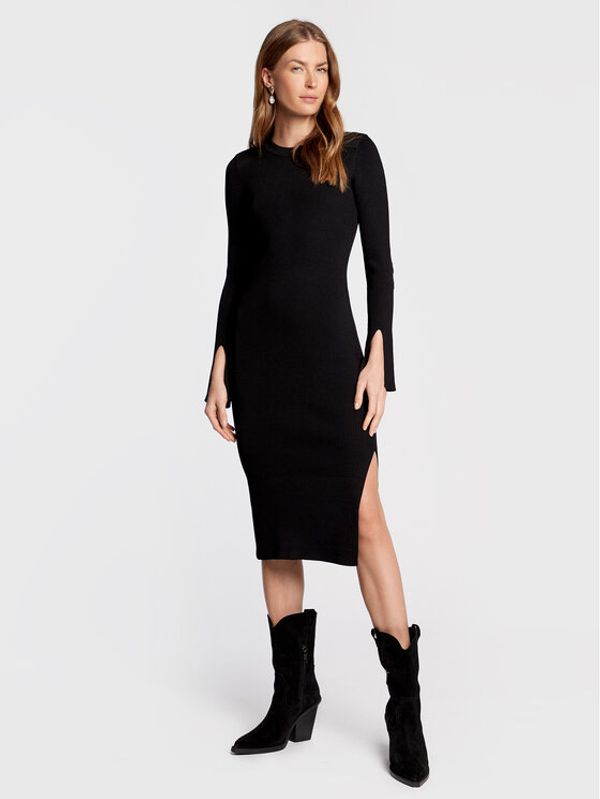 Notes Du Nord Notes Du Nord Плетена рокля Elena 12790 Черен Slim Fit