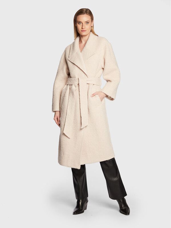 Notes Du Nord Notes Du Nord Вълнено палто Enya 12981 Бежов Regular Fit