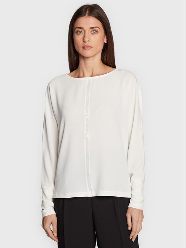 Olsen Olsen Блуза Cosima 11104420 Бял Relaxed Fit