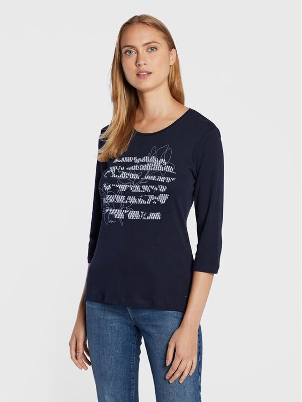 Olsen Olsen Блуза Edda 11100069 Тъмносин Shaped Fit