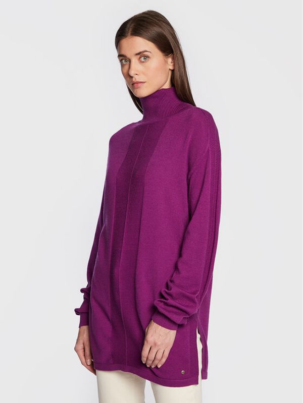 Olsen Olsen Поло Cora 11003911 Виолетов Relaxed Fit