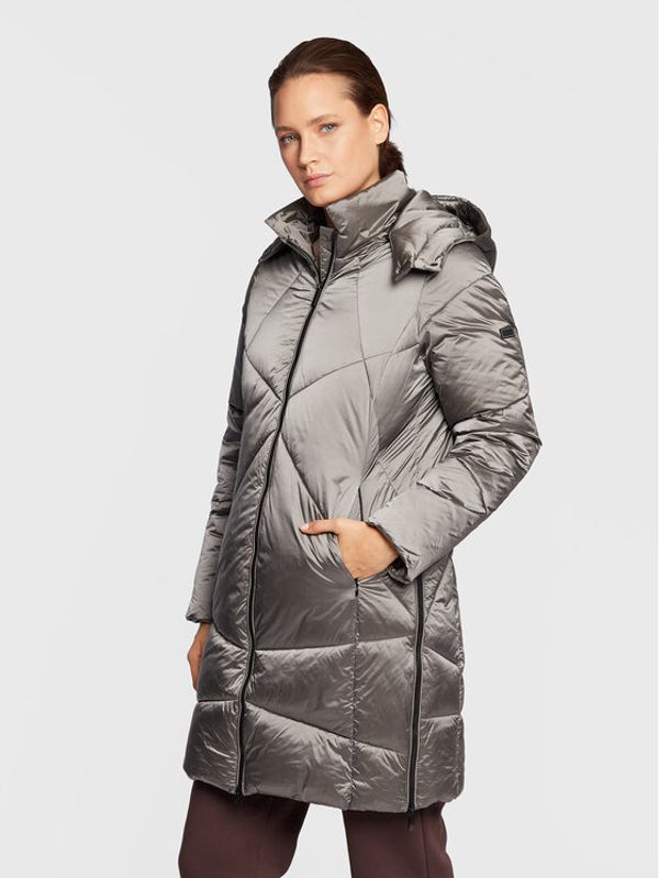 Olsen Olsen Пухено яке Casual Icons 15101375 Сив Regular Fit