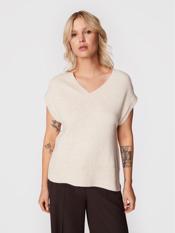 Olsen Olsen Пуловер Chloe 11003827 Бежов Relaxed Fit