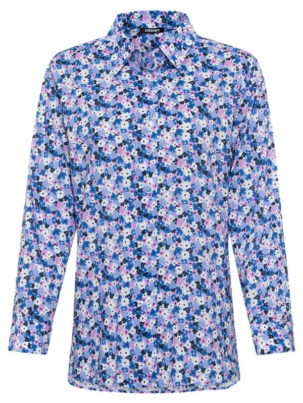 Olsen Olsen Риза 12001777 Син Regular Fit
