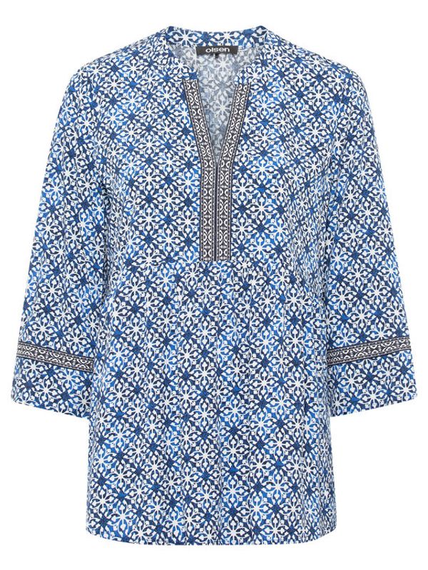 Olsen Olsen Риза 12001780 Син Regular Fit