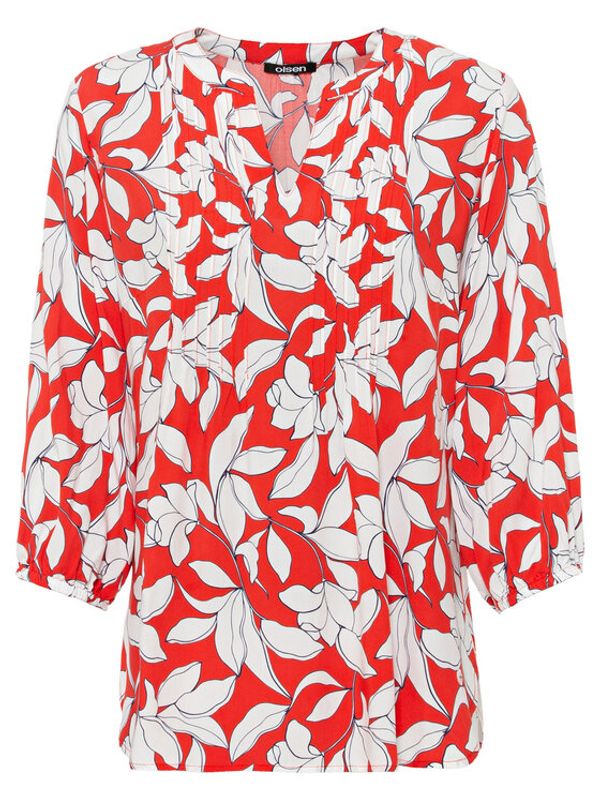 Olsen Olsen Риза 12001784 Червен Regular Fit