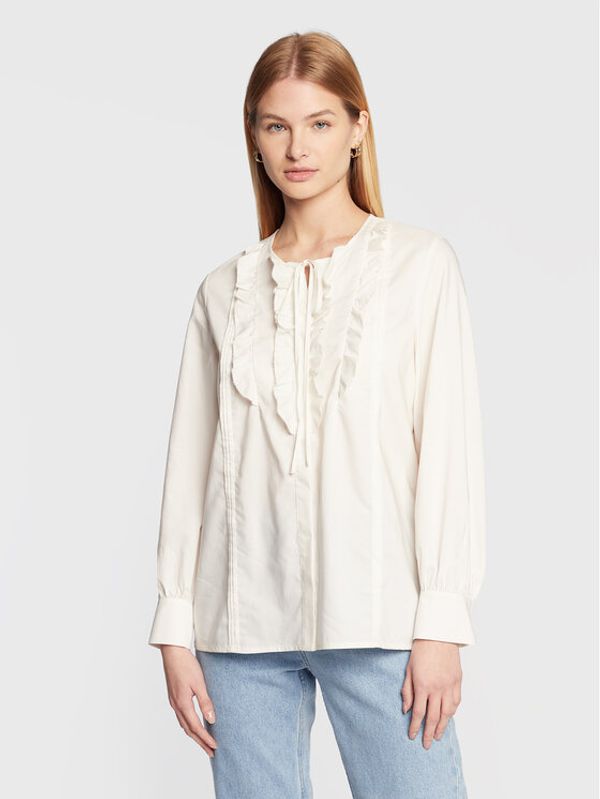 Olsen Olsen Риза Festive Spirit 12001756 Бял Regular Fit