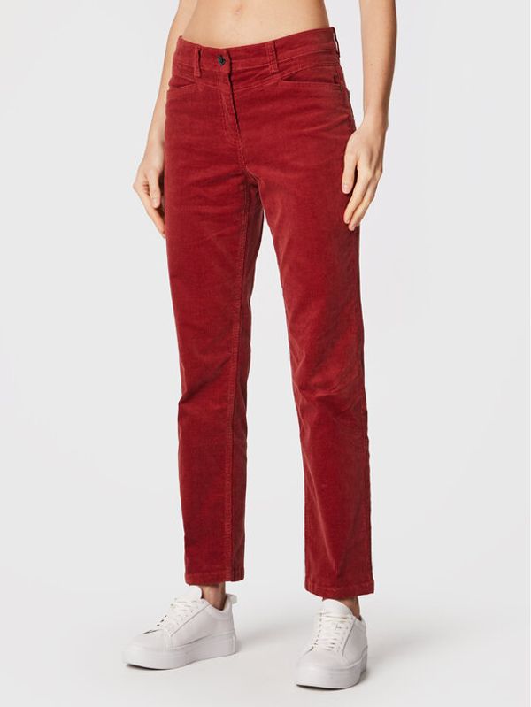 Olsen Olsen Текстилни панталони Lisa 14002006 Червен Straight Fit