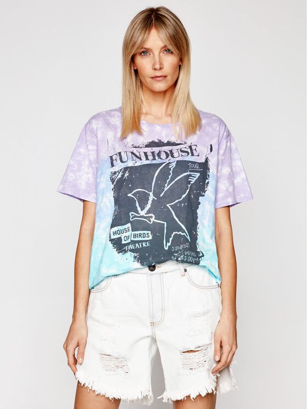 One Teaspoon One Teaspoon Тишърт Fun House Boyfriend Tee 23903 Син Boyfriend Fit