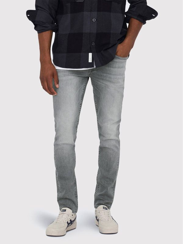 Only & Sons Only & Sons Дънки Loom 22023227 Сив Slim Fit