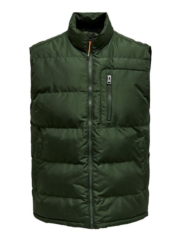 Only & Sons Only & Sons Елек 22024229 Зелен Regular Fit