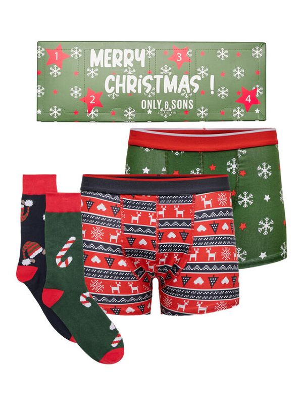 Only & Sons Only & Sons Комплект бельо X-Mass Box 22024037 Цветен