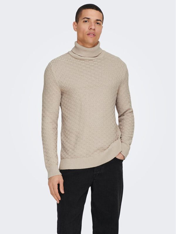 Only & Sons Only & Sons Поло Kay 22023177 Бежов Relaxed Fit