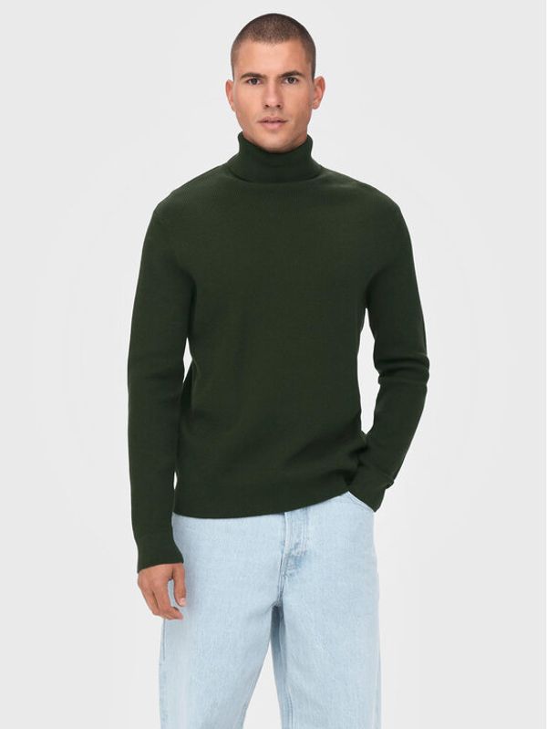 Only & Sons Only & Sons Поло Phil 22023202 Зелен Regular Fit