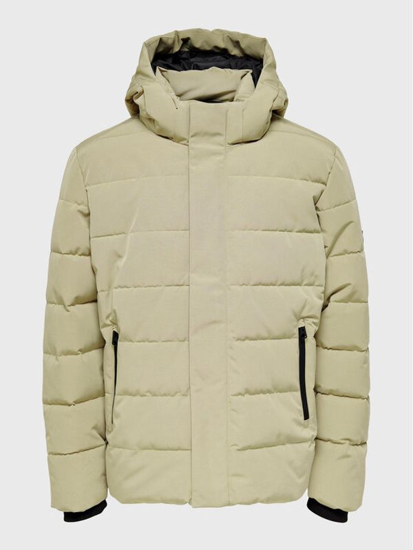 Only & Sons Only & Sons Пухено яке Cayson 22019598 Бежов Regular Fit